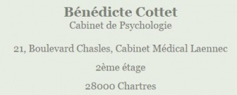 Bénédicte Cottet - Psychothérapeute, Thérapeute dans l'Eure-et-Loir